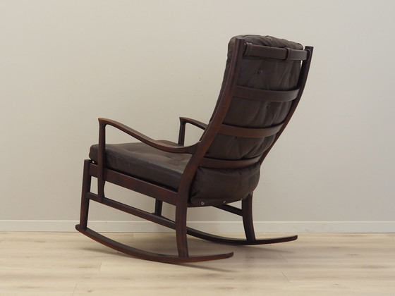 Image 1 of Chaise à bascule en hêtre, Design danois, 1980S, Production : Danemark