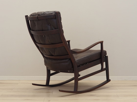 Image 1 of Chaise à bascule en hêtre, Design danois, 1980S, Production : Danemark