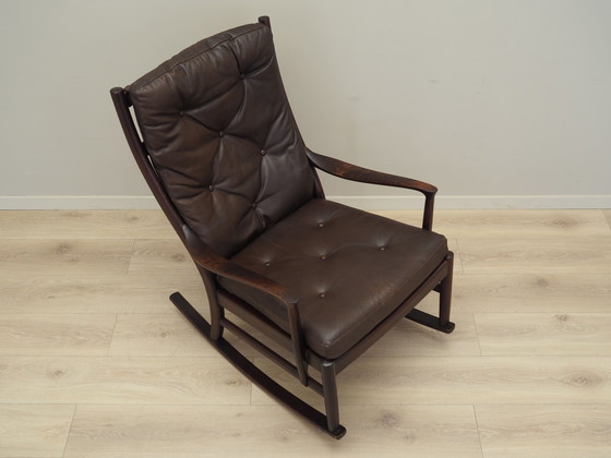 Image 1 of Chaise à bascule en hêtre, Design danois, 1980S, Production : Danemark