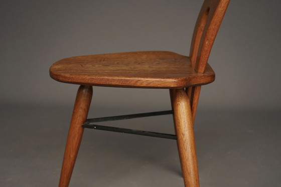 Image 1 of Chaise d'appoint en chêne italien, 1950S