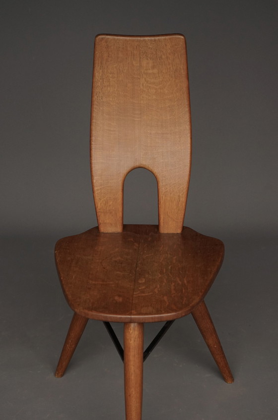 Image 1 of Chaise d'appoint en chêne italien, 1950S
