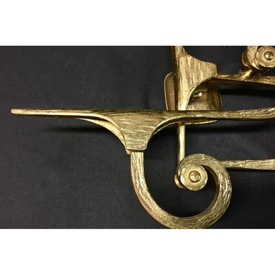 Image 1 of Paire d'appliques vintage en bronze de G. Piombanti, Italie 1950