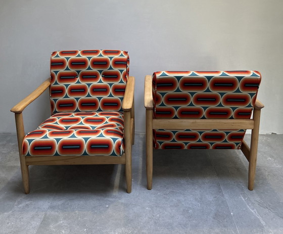 Image 1 of Paire de fauteuils Gfm-142 Edmund Homa 70's Pologne