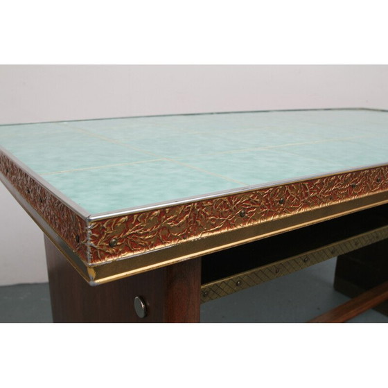 Image 1 of Table basse vintage en bois foncé, Allemagne 1950