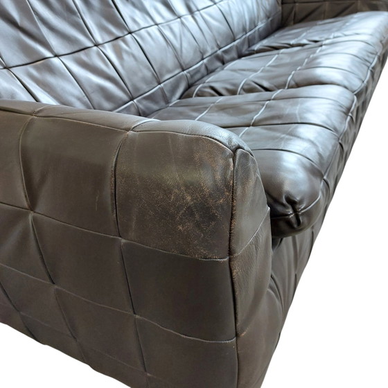 Image 1 of Set de 3 sièges en cuir vintage Patchwork Artima