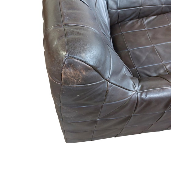 Image 1 of Set de 3 sièges en cuir vintage Patchwork Artima