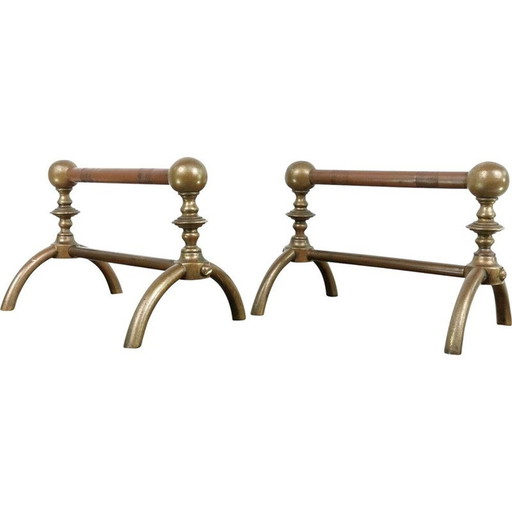 Paire de chiens de garde en laiton du Dr Christopher Dresser