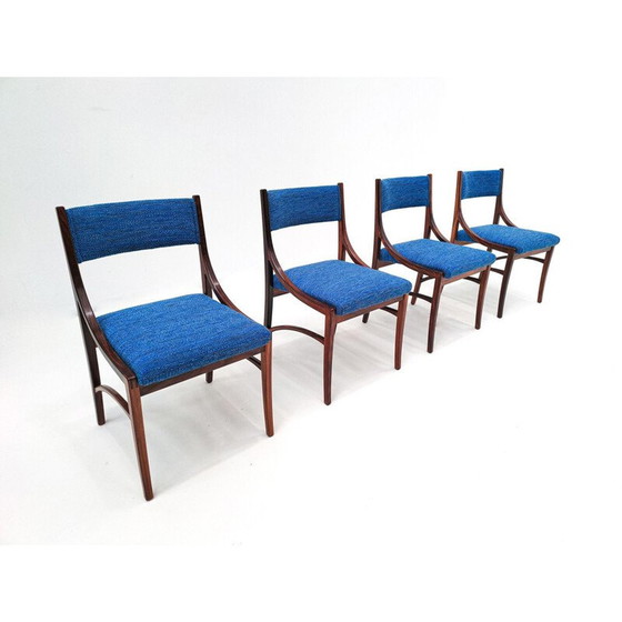 Image 1 of Ensemble Mid Century de 4 chaises et 2 fauteuils modèle 110 par Ico Parisi, Italie années 1960