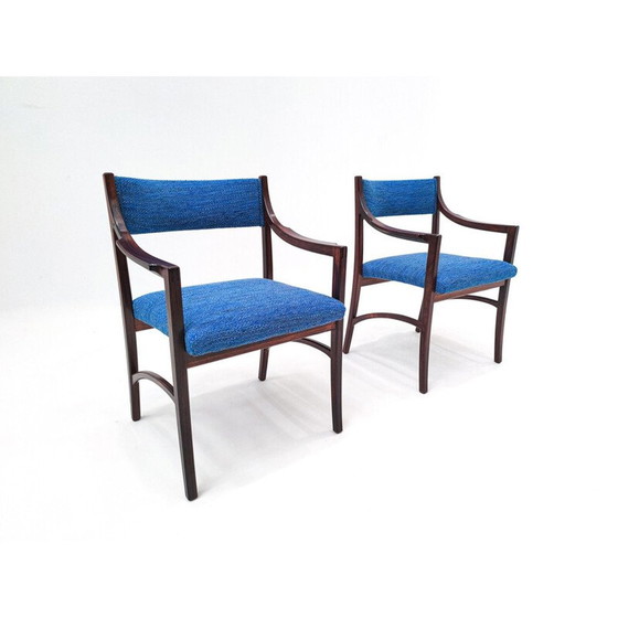 Image 1 of Ensemble Mid Century de 4 chaises et 2 fauteuils modèle 110 par Ico Parisi, Italie années 1960