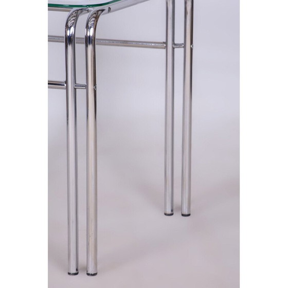 Image 1 of Ensemble de salon vintage en verre et chrome, Slovaquie 1970