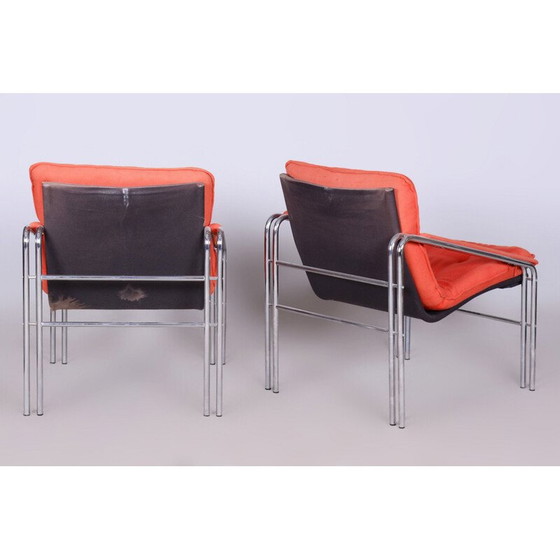 Image 1 of Ensemble de salon vintage en verre et chrome, Slovaquie 1970