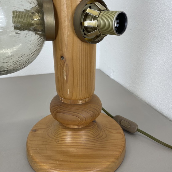 Image 1 of Grande lampe de table sculpturale organique en bois de pin par Temde Lights, Allemagne, années 1970