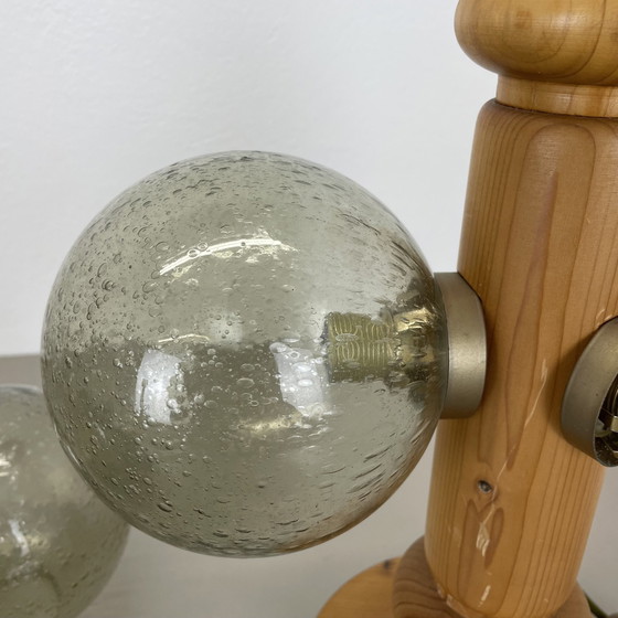 Image 1 of Grande lampe de table sculpturale organique en bois de pin par Temde Lights, Allemagne, années 1970