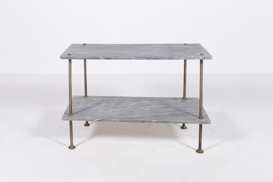 Image 1 of Table d'appoint en marbre, design italien, années 1960