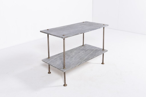 Table d'appoint en marbre, design italien, années 1960