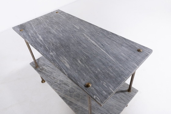 Image 1 of Table d'appoint en marbre, design italien, années 1960