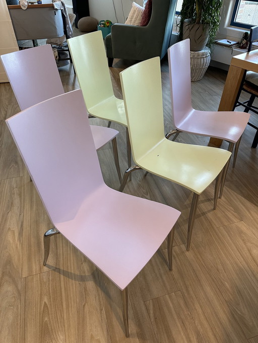 5X Chaises Tango par Philippe Starck