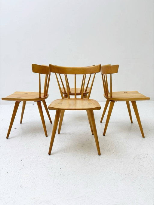 Mid Century Chaises à barreaux Set Par Paul Mccobb Planner Group, 1920Ers