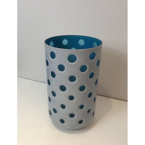 Image 1 of Vase Vintage en verre superposé 1970