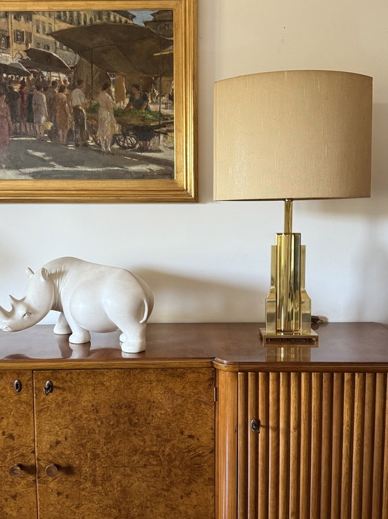 Image 1 of Luciano Frigerio, lampe de table Hollywood Regency Mod. Base de lampe de table Tartaro, Italie 1970