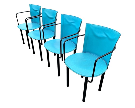 Image 1 of 4 chaises de salle à manger postmodernes, Enrico Pellizzoni Italia