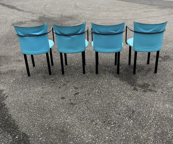 Image 1 of 4 chaises de salle à manger postmodernes, Enrico Pellizzoni Italia