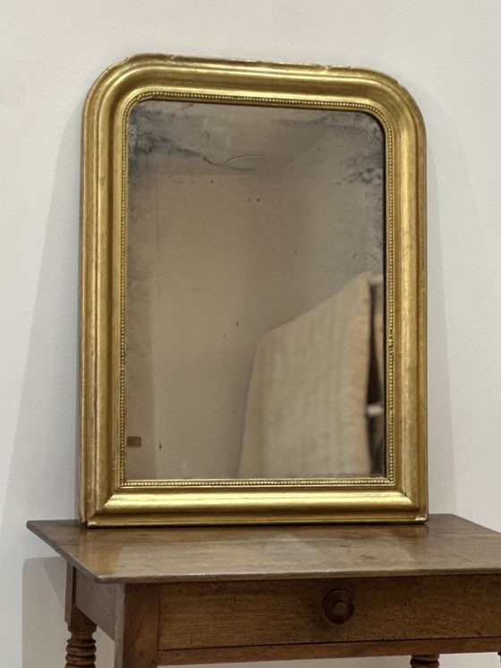 Image 1 of Miroir Ancien Louis Philippe Doré Antique Français 19E