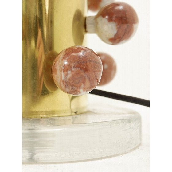 Image 1 of Lampe de table vintage en marbre et laiton, Italie