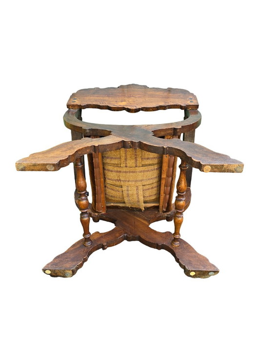 Image 1 of Paire De Fauteuils Dagobert En Noyer Et Velours