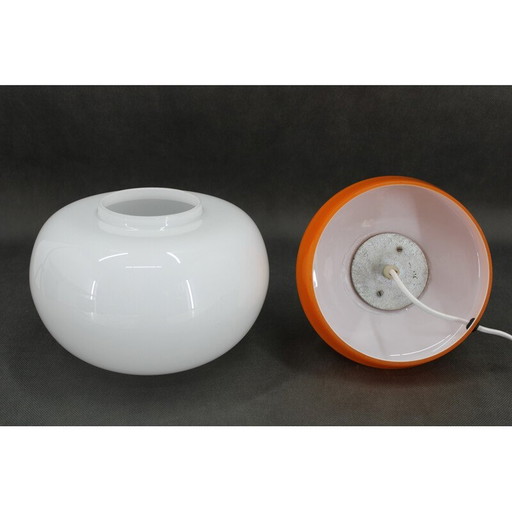 Lampe de table vintage à champignon en verre orange par Stepan Tabery, Tchécoslovaquie 1970