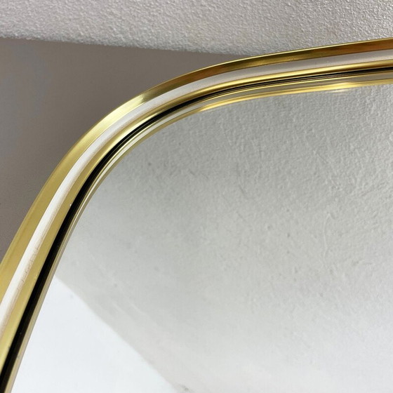 Image 1 of Miroir de table vintage en laiton par Vereinigte Werkstätten Munich, Allemagne années 1950