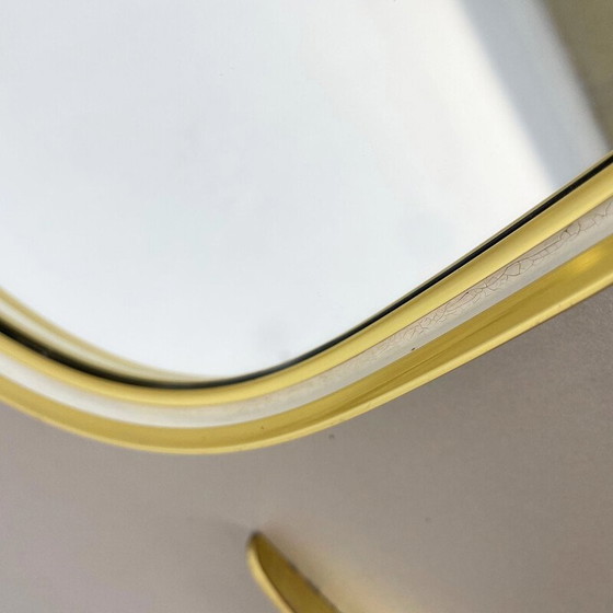 Image 1 of Miroir de table vintage en laiton par Vereinigte Werkstätten Munich, Allemagne années 1950