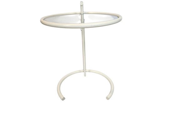 Image 1 of Table d'appoint design - Eileen Gray Style - Métal - Verre - 80s