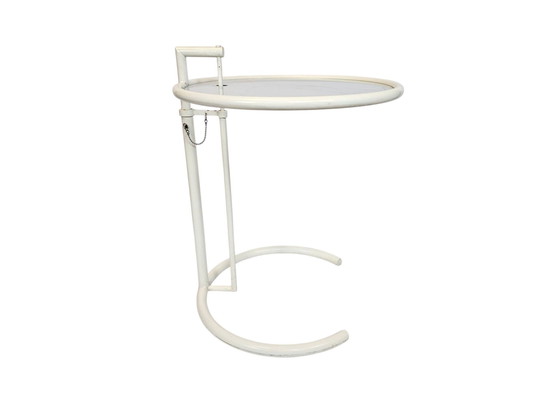 Image 1 of Table d'appoint design - Eileen Gray Style - Métal - Verre - 80s