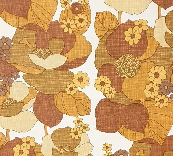 Image 1 of 4170 Papier peint floral vintage 1970