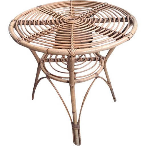 Table en bambou italienne du milieu du siècle, 1970