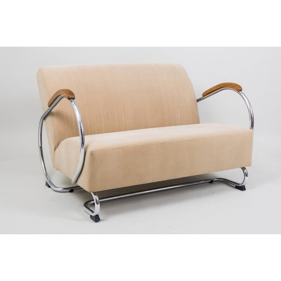 Image 1 of Ensemble de salon vintage en acier chromé par Kovona, Tchécoslovaquie 1960