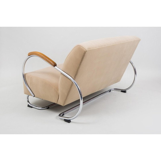 Image 1 of Ensemble de salon vintage en acier chromé par Kovona, Tchécoslovaquie 1960