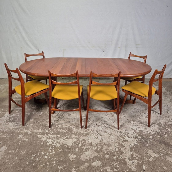 Image 1 of Juul Kristensen Vintage 1960s Danish Extendable Table
