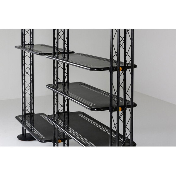 Image 1 of Système d'étagères vintage industriel post-moderne par Orezero, Italie 1980