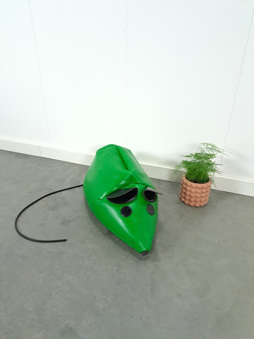 Tapis de souris en cuir vert