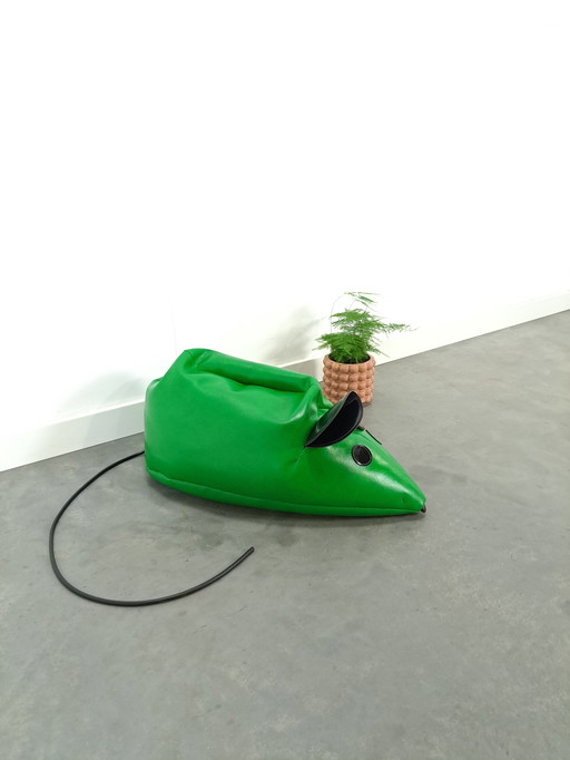 Tapis de souris en cuir vert