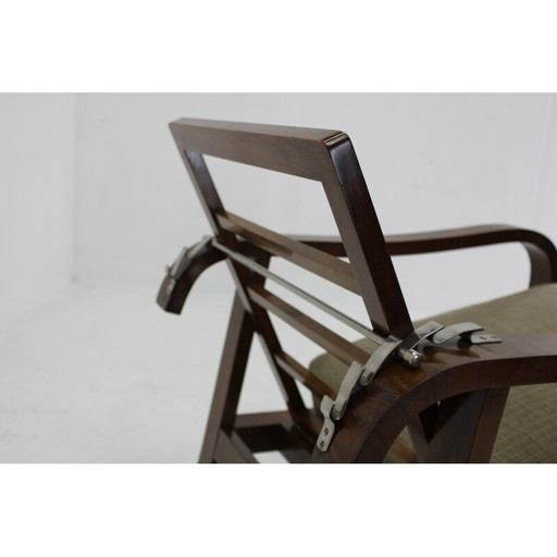 Paire de fauteuils Art Déco en noyer, Tchécoslovaquie, années 1930