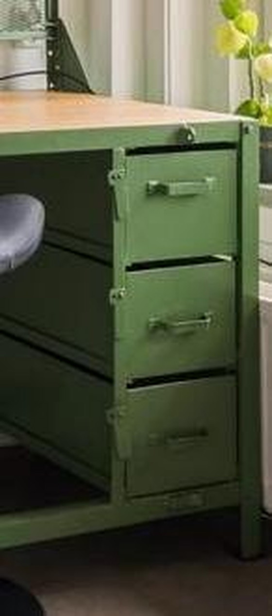 Image 1 of Table de travail / bureau industriel vintage - Authentique