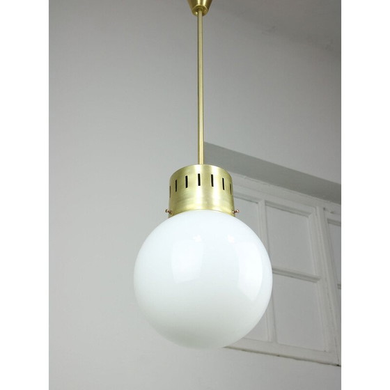 Image 1 of Lampe suspendue en opaline Mid Century