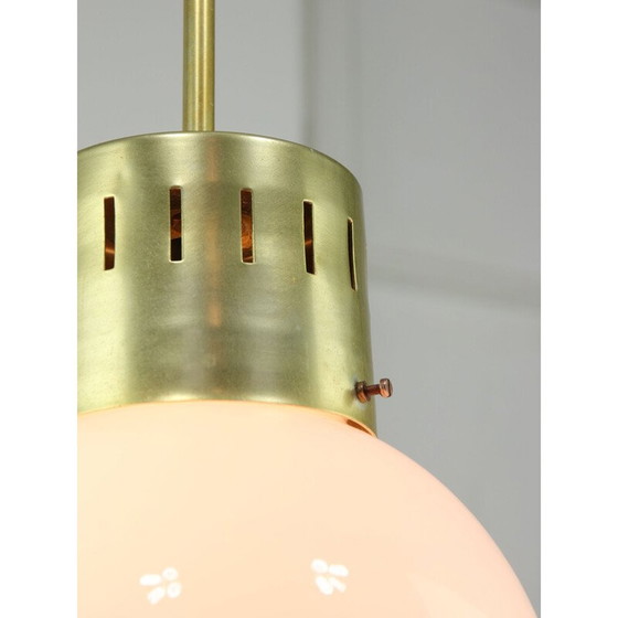 Image 1 of Lampe suspendue en opaline Mid Century