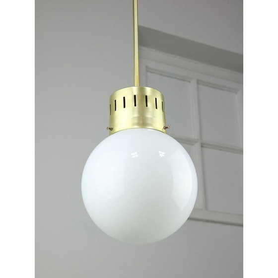 Image 1 of Lampe suspendue en opaline Mid Century