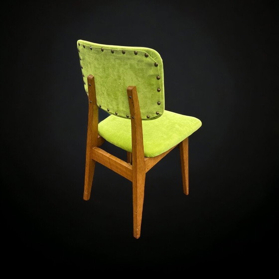 Image 1 of Chaises vintage en bois de chêne par René Jean Caillette, 1950