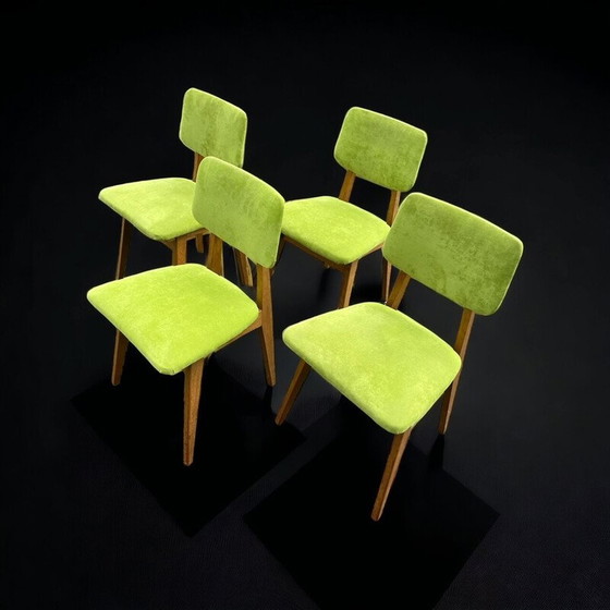 Image 1 of Chaises vintage en bois de chêne par René Jean Caillette, 1950