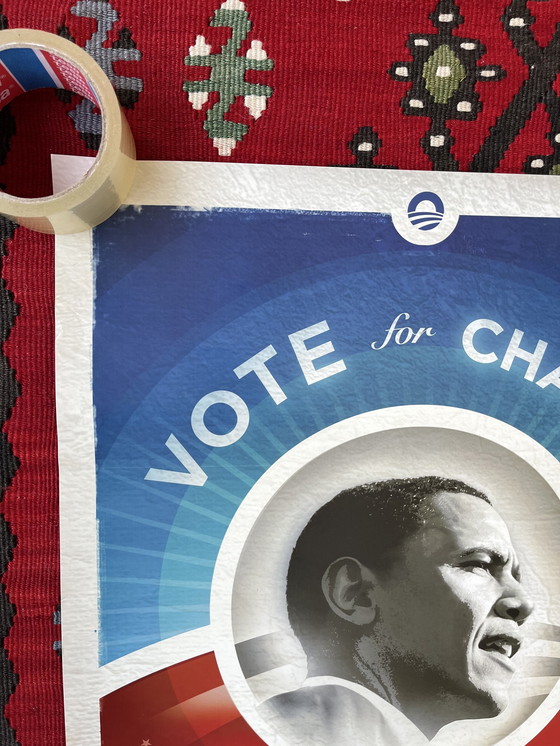 Image 1 of Votez pour le changement - Obama '08 - Affiche de campagne 2008 de Barack Obama